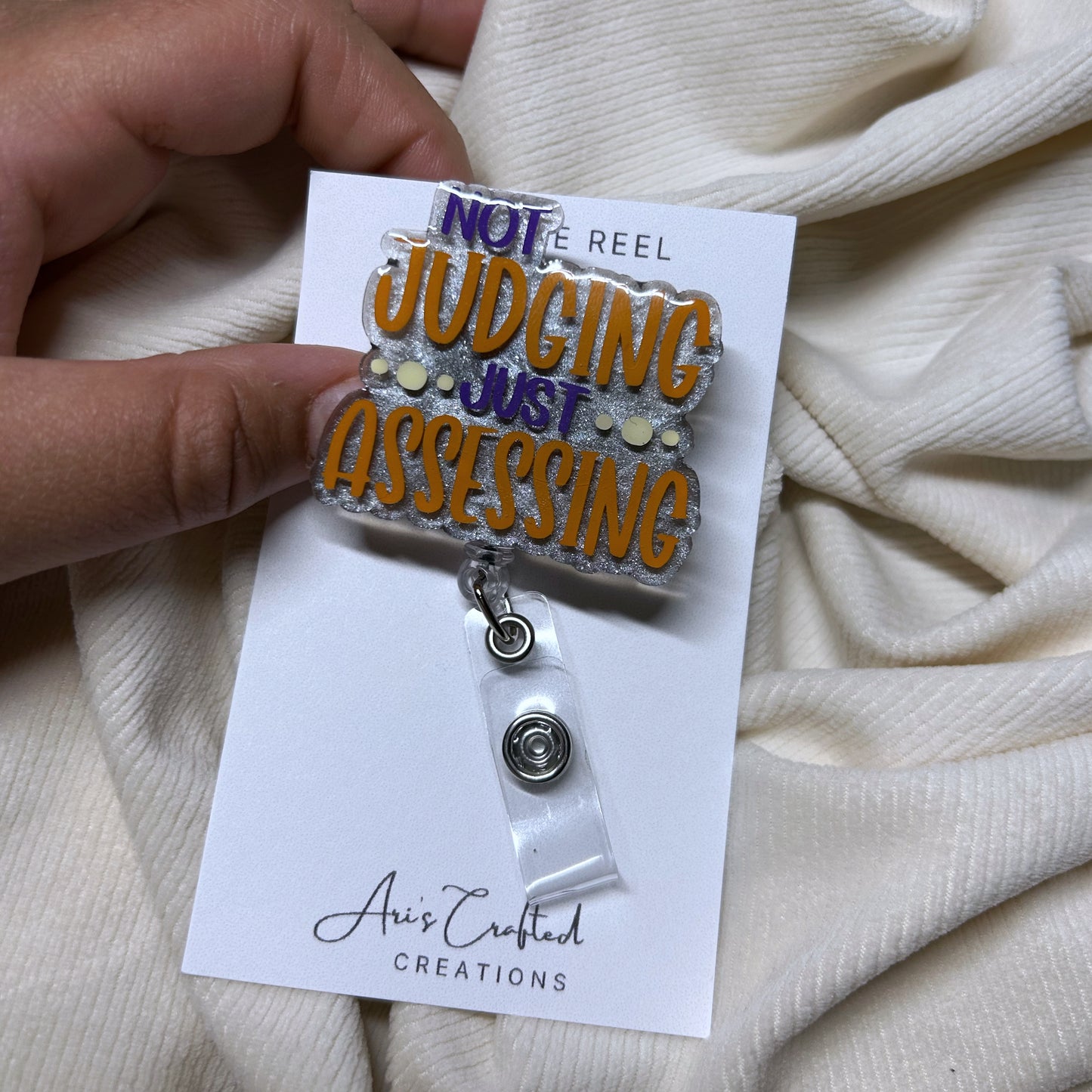 not judging just assessing - badge reel