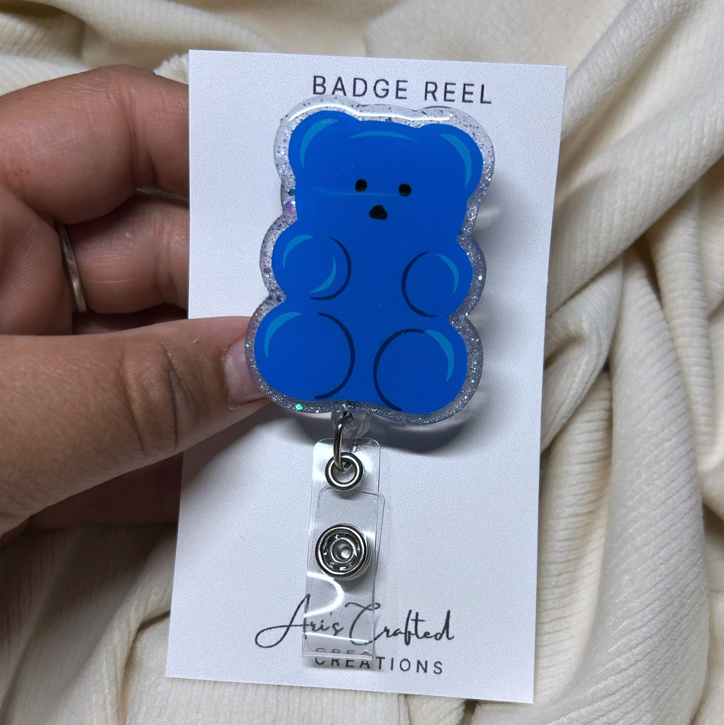 gummy bear - badge reel